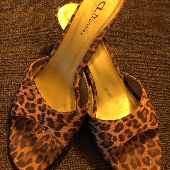 CL by Laundry Shoes - Heeled, Backless, Animal Print Shoe